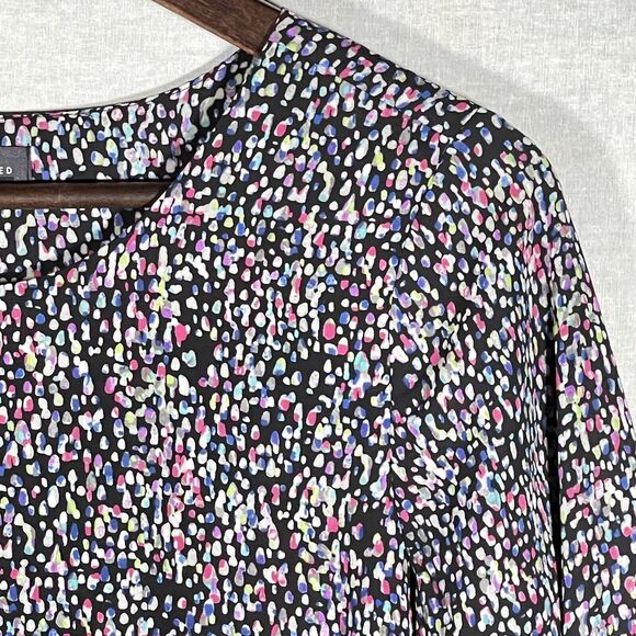 The Limited Tunic Blouse Women Size S Multicolor Print Roll-Tab Long Sleeve - Picture 14 of 16